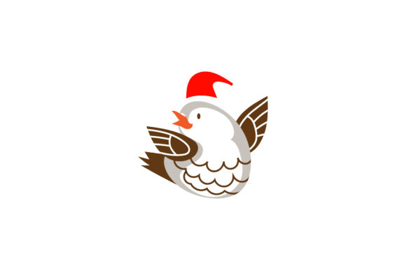 Christmas Bird Character Asset Vector for Illustrations