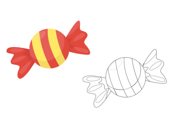 Christmas Candy Fill Outline Icon