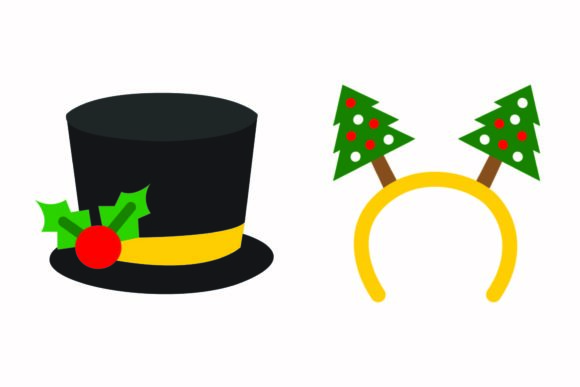 Christmas Cap Headband Illustrations