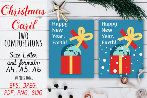 Christmas Card. Happy New Year, Earth.