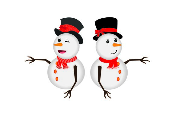 Christmas Cute Snowman 041 Illustrations