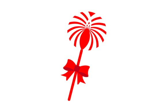 Christmas Lollipop Candy 049: A Festive Graphic Design Asset