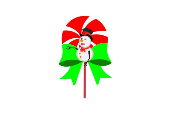 Christmas Lollipop Candy 051: A Festive Illustration for Seasonal Design