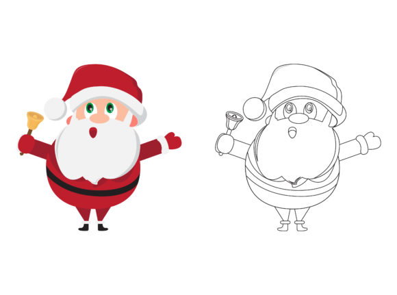 Christmas Santa Fill Outline Icon