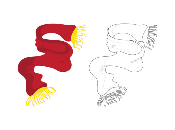 Christmas Scarf Fill Outline Icon