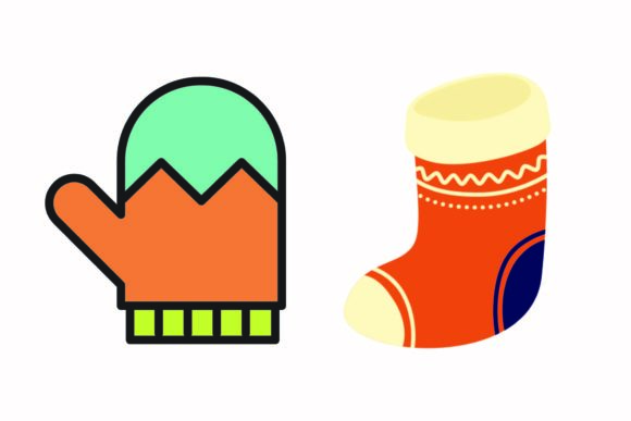 Christmas Shock Mitten Warm Illustration