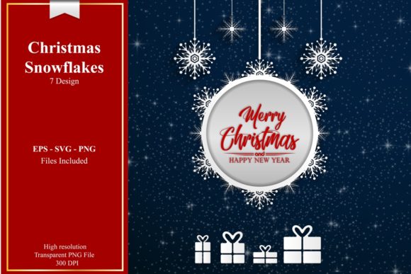 Christmas Snowflakes Vector Clipart for Editorial & Web Design