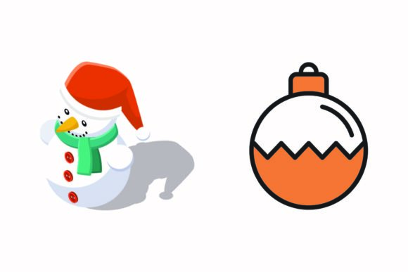 Christmas Snowman Illustration Vectors