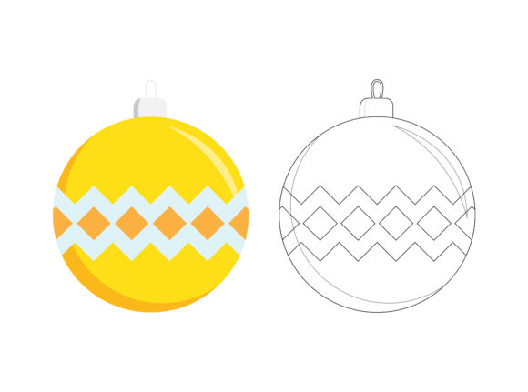 Christmas Tree Ball Fill Outline Icon for Branding