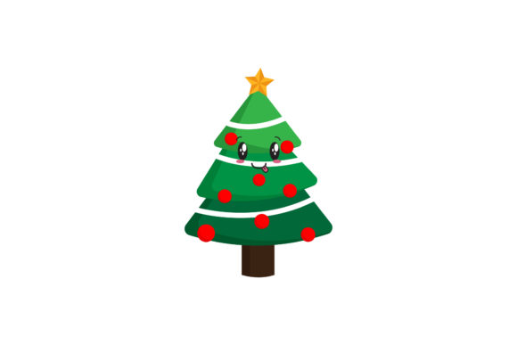 Christmas Tree Cute Vector Illustrations