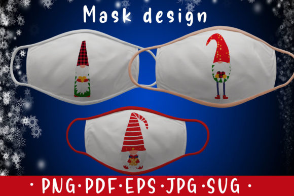 Mask Designs, Christmas Gnomes Illustrations