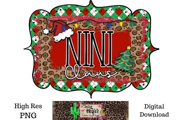 Nini Claus Christmas Dye Sublimation Illustrations