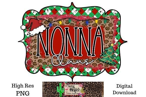 Nonna Claus Christmas Dye Sublimation Illustrations